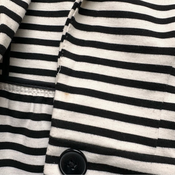 Elle Black and White Striped Knit Blazer, XS - Picture 4 of 13
